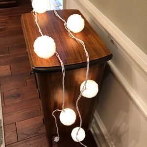 String lights with rose pattern